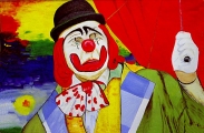 February 17 2012 20:57:36Clown met Paraplu  web Schilderij 1990.jpg